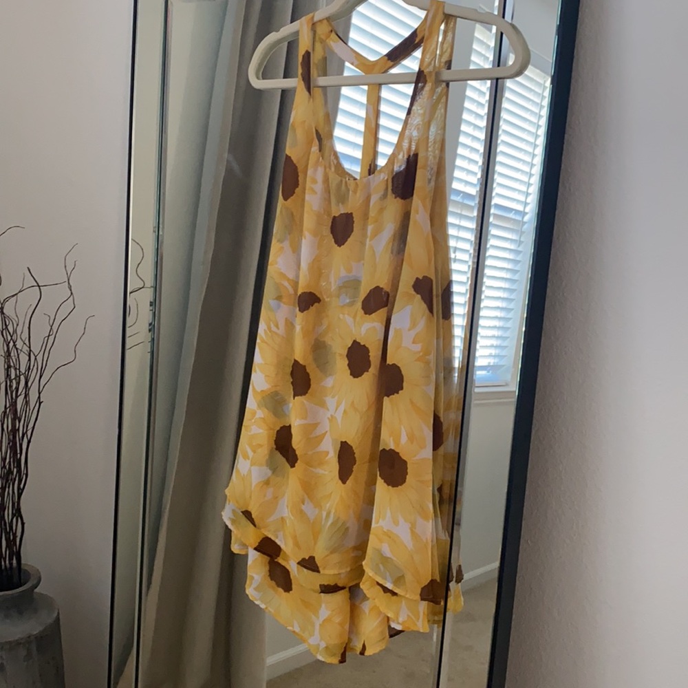 Show Me Your Mumu "Sunflower Club" strappy mini dress